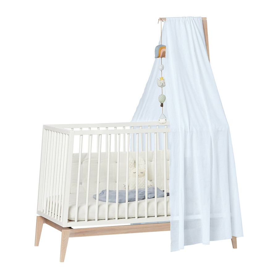 Ciel de lit bébé Design chêne massif Linea Leander bleu- 3734