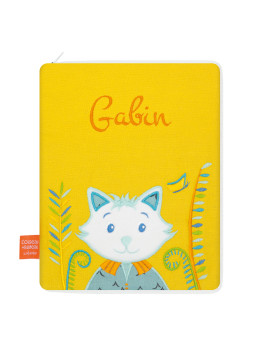 Protège carnet de santé chat botté - broderie...