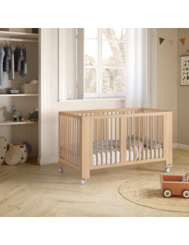 Lit convertible 140x70 Converbaby cire naturelle -...